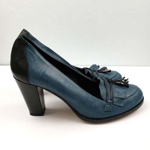 Comptoir Des Cotonniers teal shoes with tassel - Picture 7 of 8